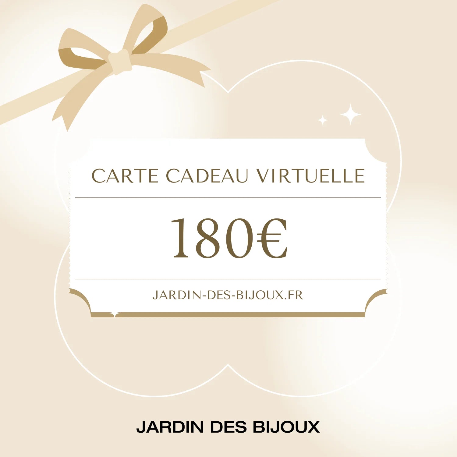 Carte cadeau e - Carte Cadeau 180 € Jardin des Bijoux